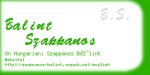 balint szappanos business card